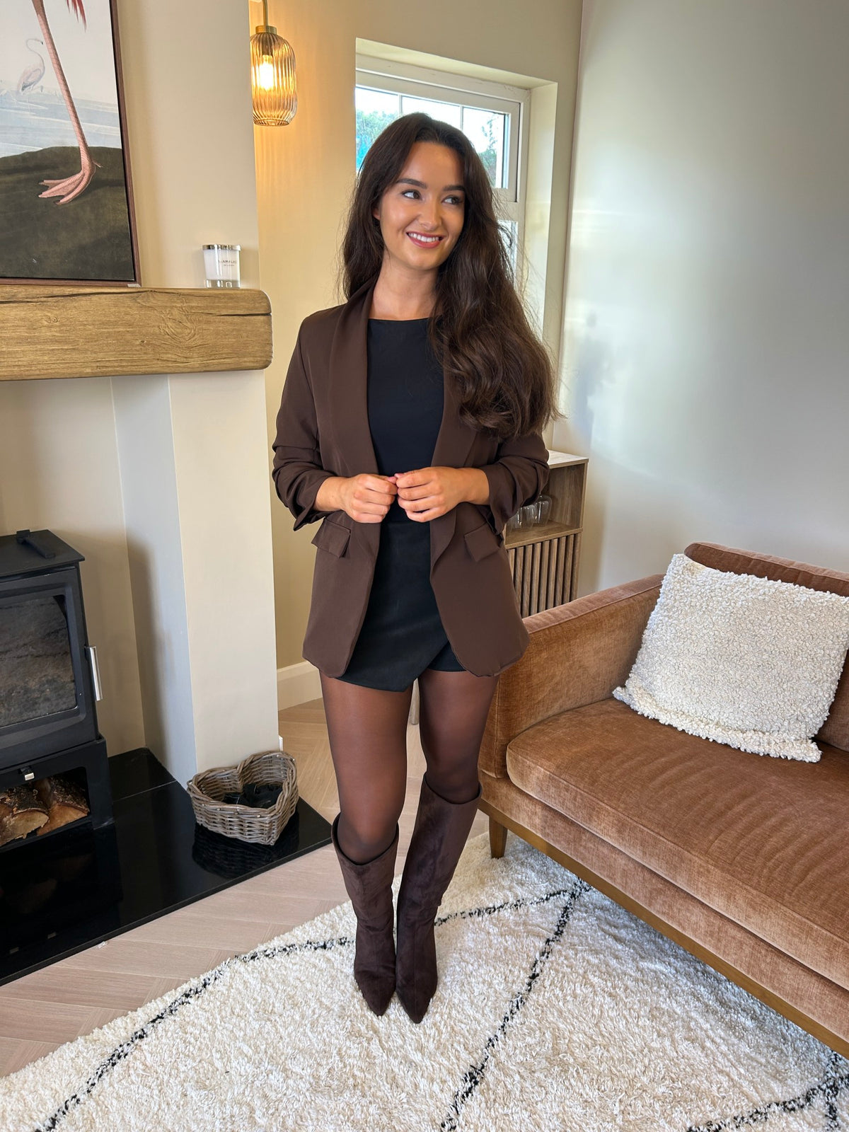 Thea Blazer Chocolate
