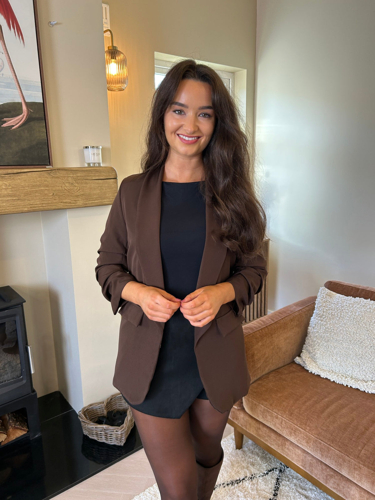 Thea Blazer Chocolate