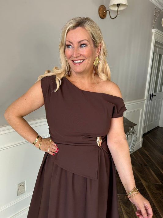 Simran Dress Chocolate - Image 1