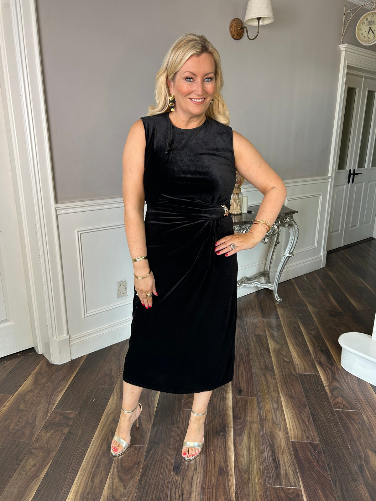 Louisa Dress Black Velvet - Image 7