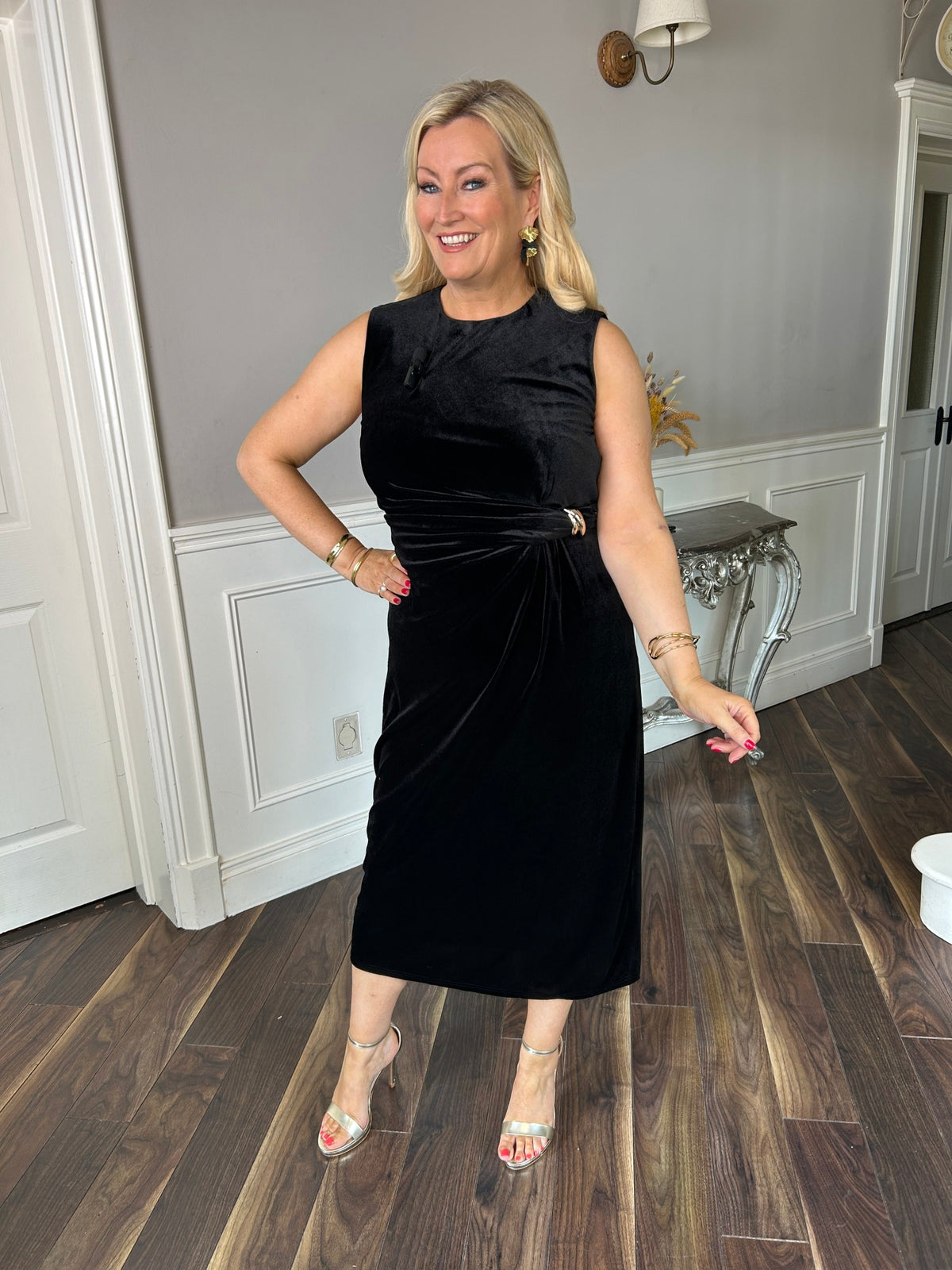 Louisa Dress Black Velvet - Image 8
