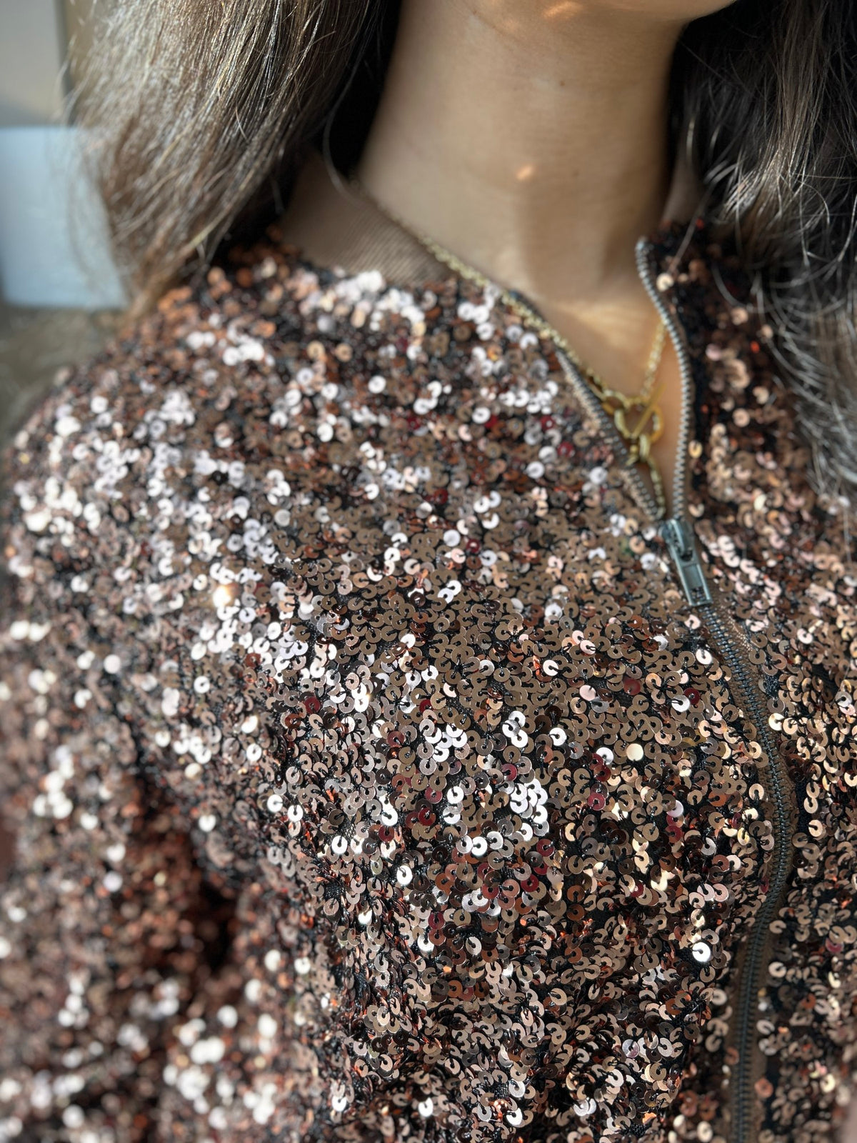Mila  Sequin Bomber - Image 7