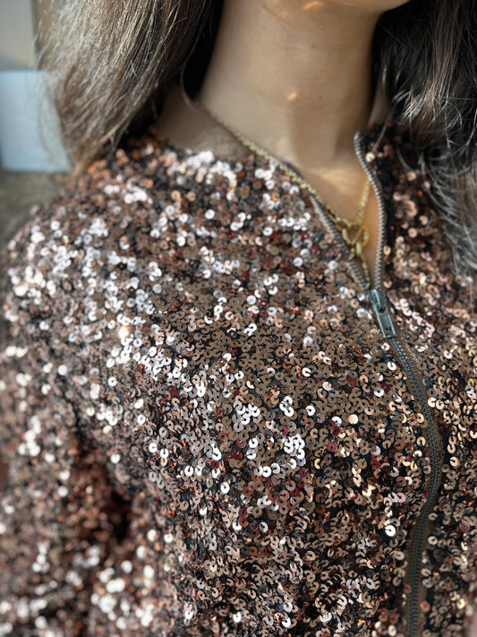 Mila  Sequin Bomber - Image 7