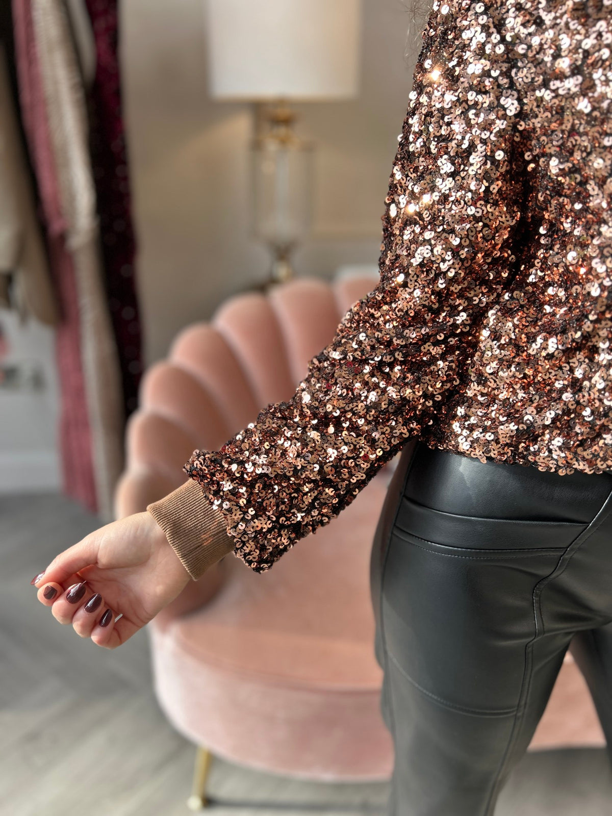 Mila  Sequin Bomber - Image 2
