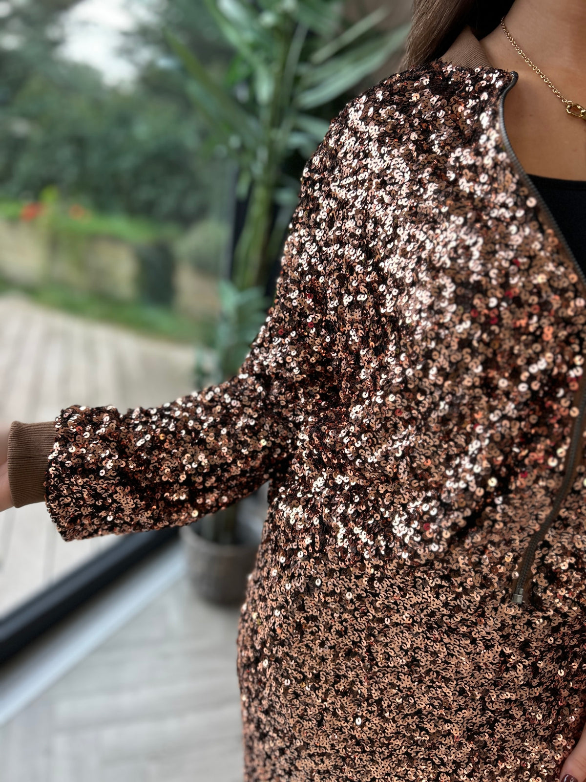 Mila  Sequin Bomber - Image 6