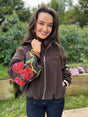 Clara Embroidered Bomber Chocolate