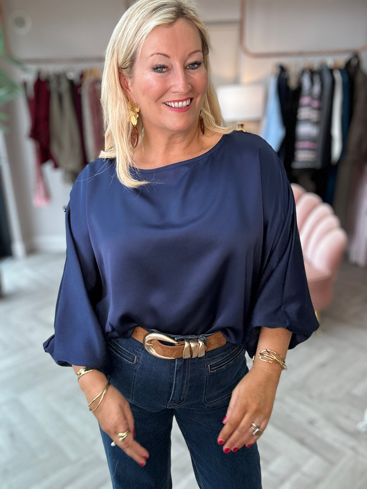 Eliana Navy Top - Image 4
