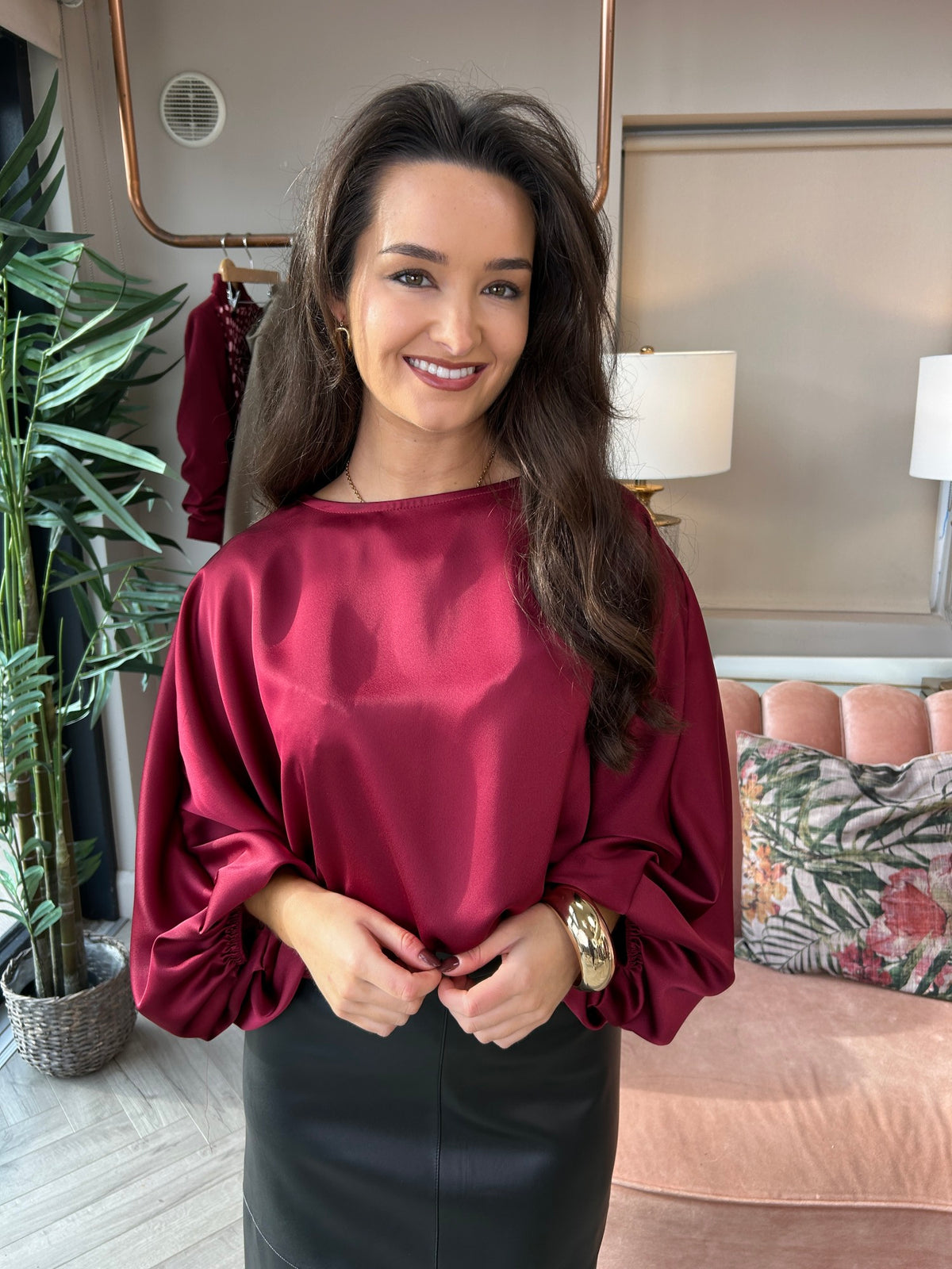 Eliana Top Burgundy - Image unknown