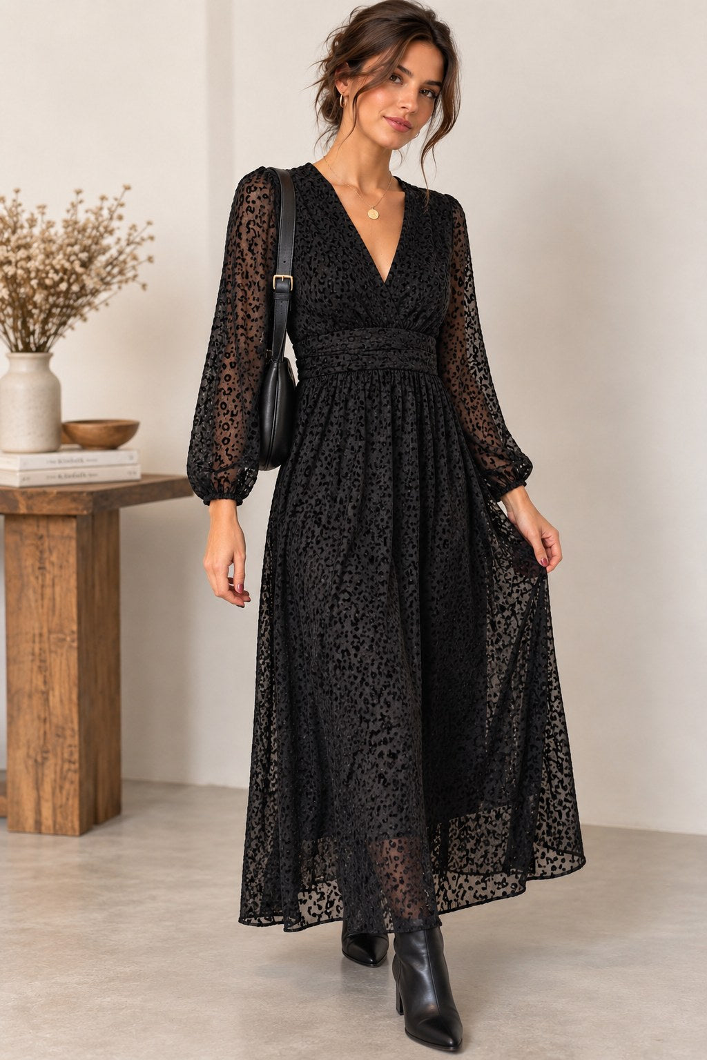 Tammy Black Dress - Image 4