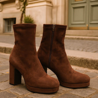 Sofia Sock Boots Brown - Image unknown