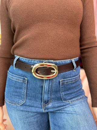 Kai Leather Belt Coffee - Image 1