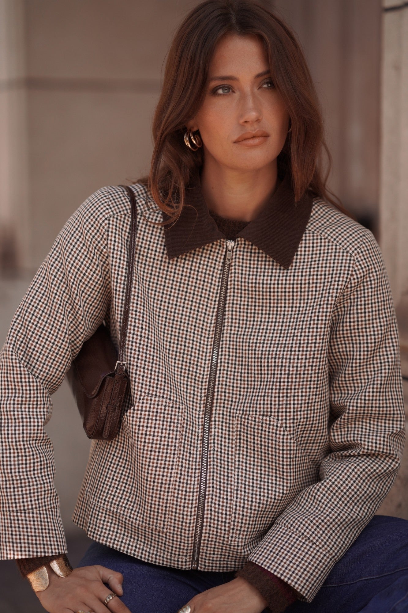 Harri Check Bomber - Image 1