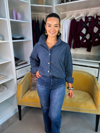 Tori Cord Shirt Peacock