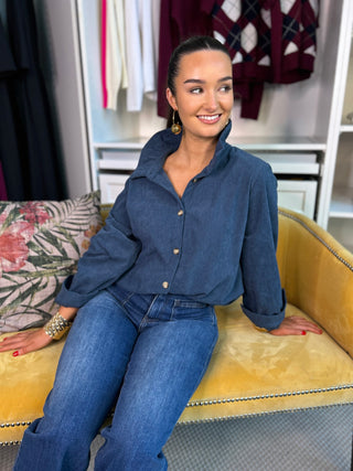 Tori Cord Shirt Peacock