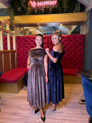 Betty Velvet Dress Chocolate