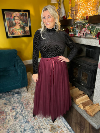Tulle Skirt Wine - Image 1
