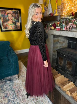 Tulle Skirt Wine - Image 3
