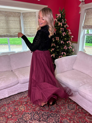 Tulle Skirt Wine - Image 5