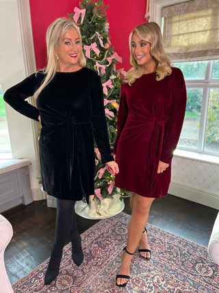 Meg Black Velvet Dress - Image 5