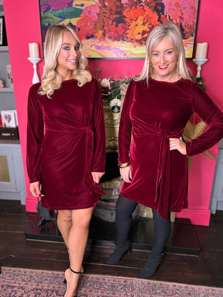 Meg Burgundy Velvet Dress  - Image unknown