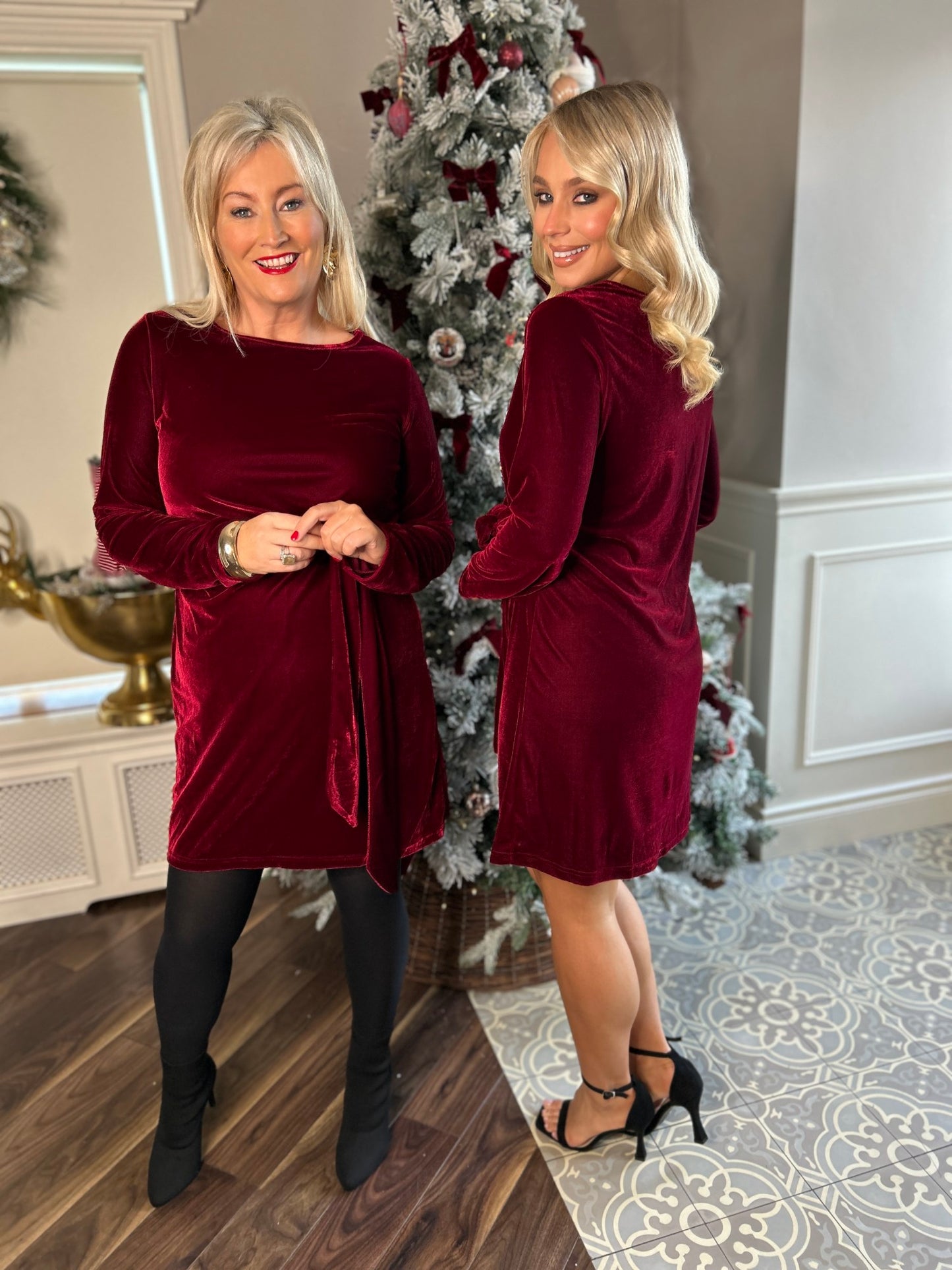 Meg Burgundy Velvet Dress  - Image 9