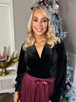 Luisa Black Velvet Bodysuit - Image unknown