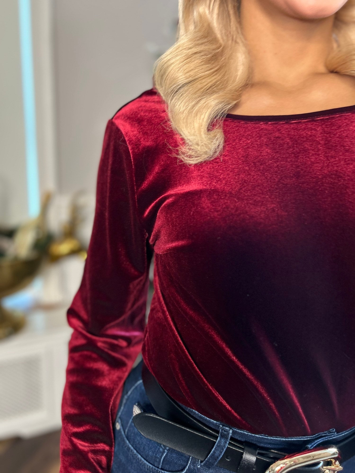 Bri Burgundy Backless Bodysuit - Image 12