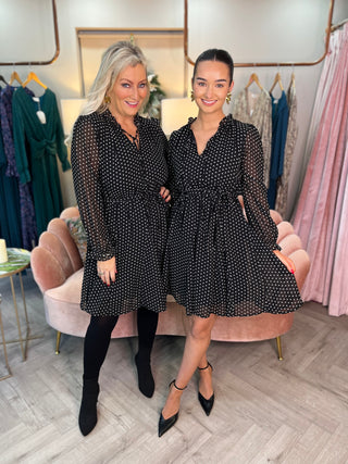 Zoe Black Polka Dot Dress