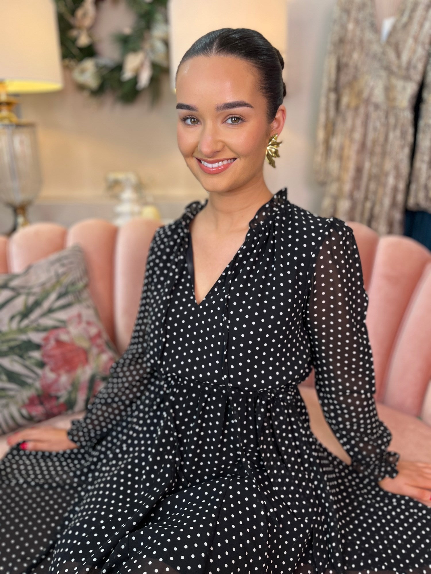 Zoe Black Polka Dot Dress