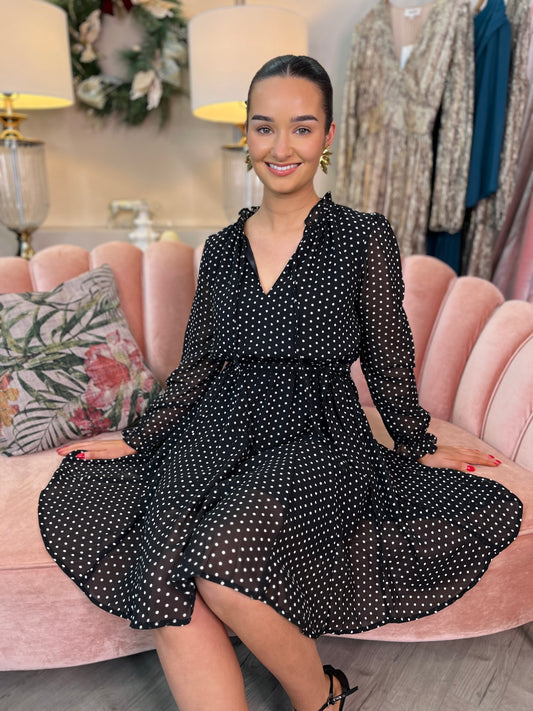 Zoe Black Polka Dot Dress