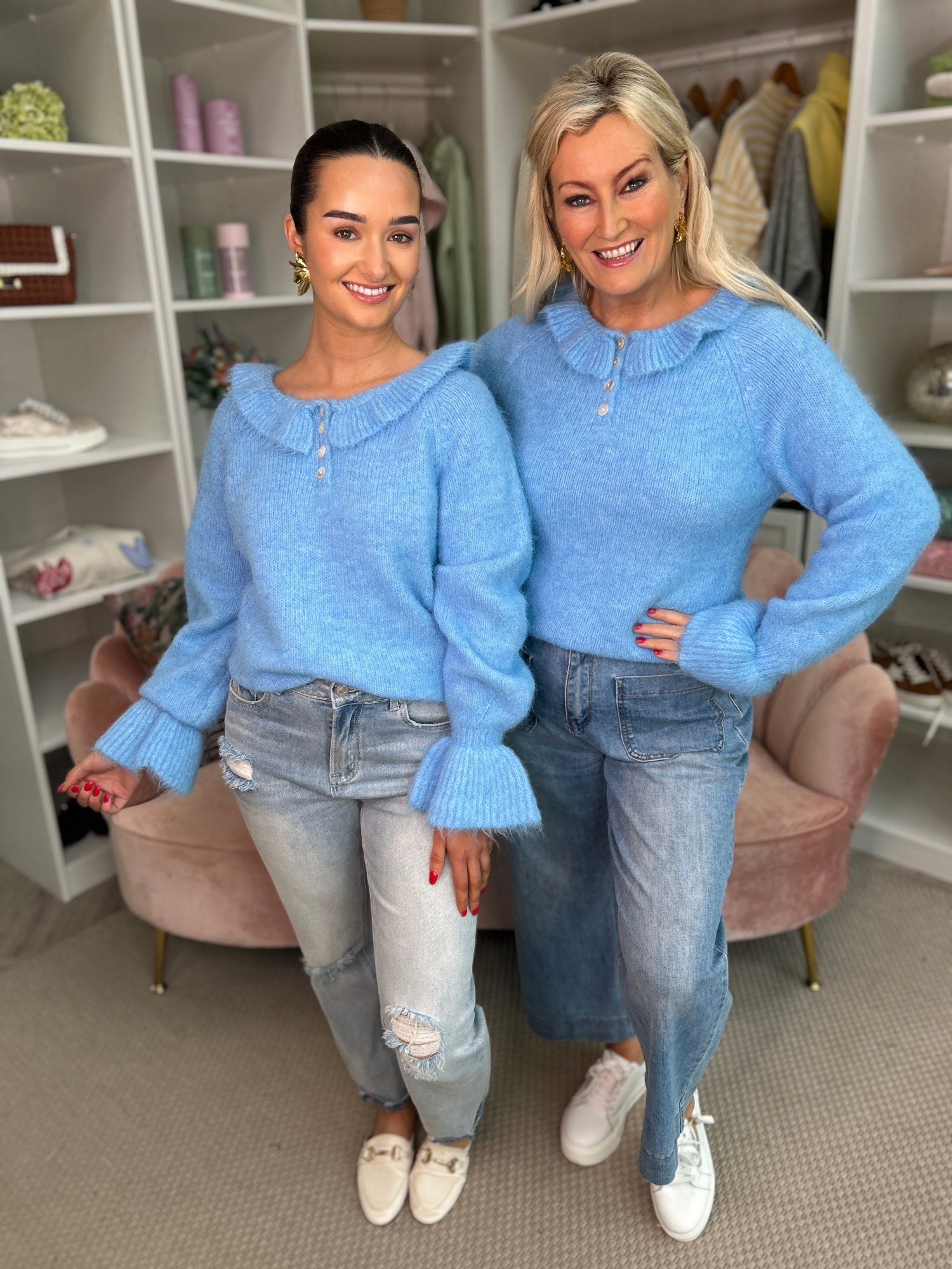 Anais Blue Ruffle Jumper - Image 4