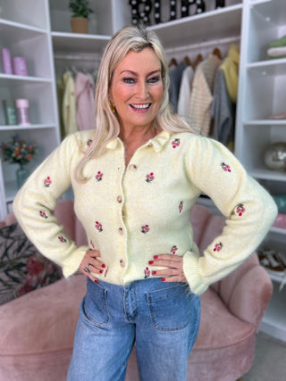 Aria Yellow Cardigan - Image 3