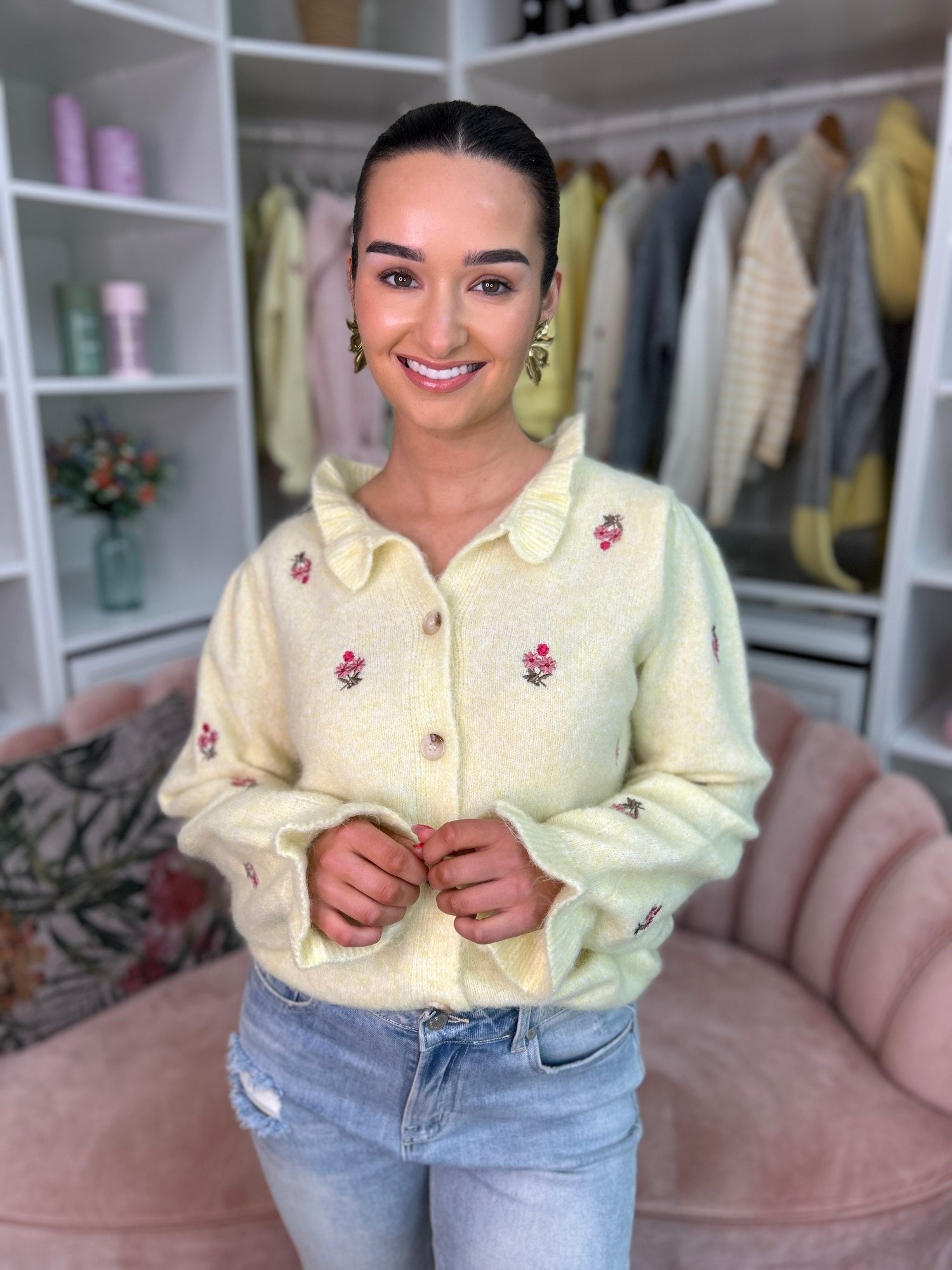 Aria Yellow Cardigan - Image 4