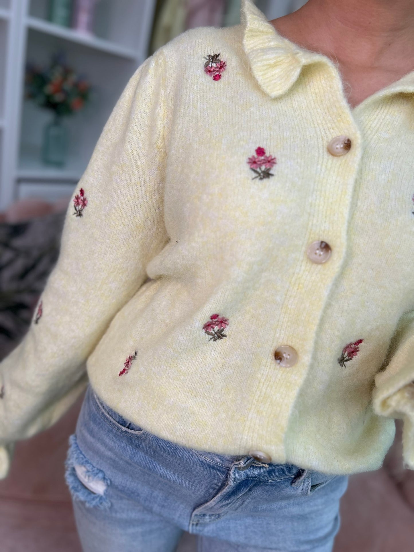 Aria Yellow Cardigan - Image 1