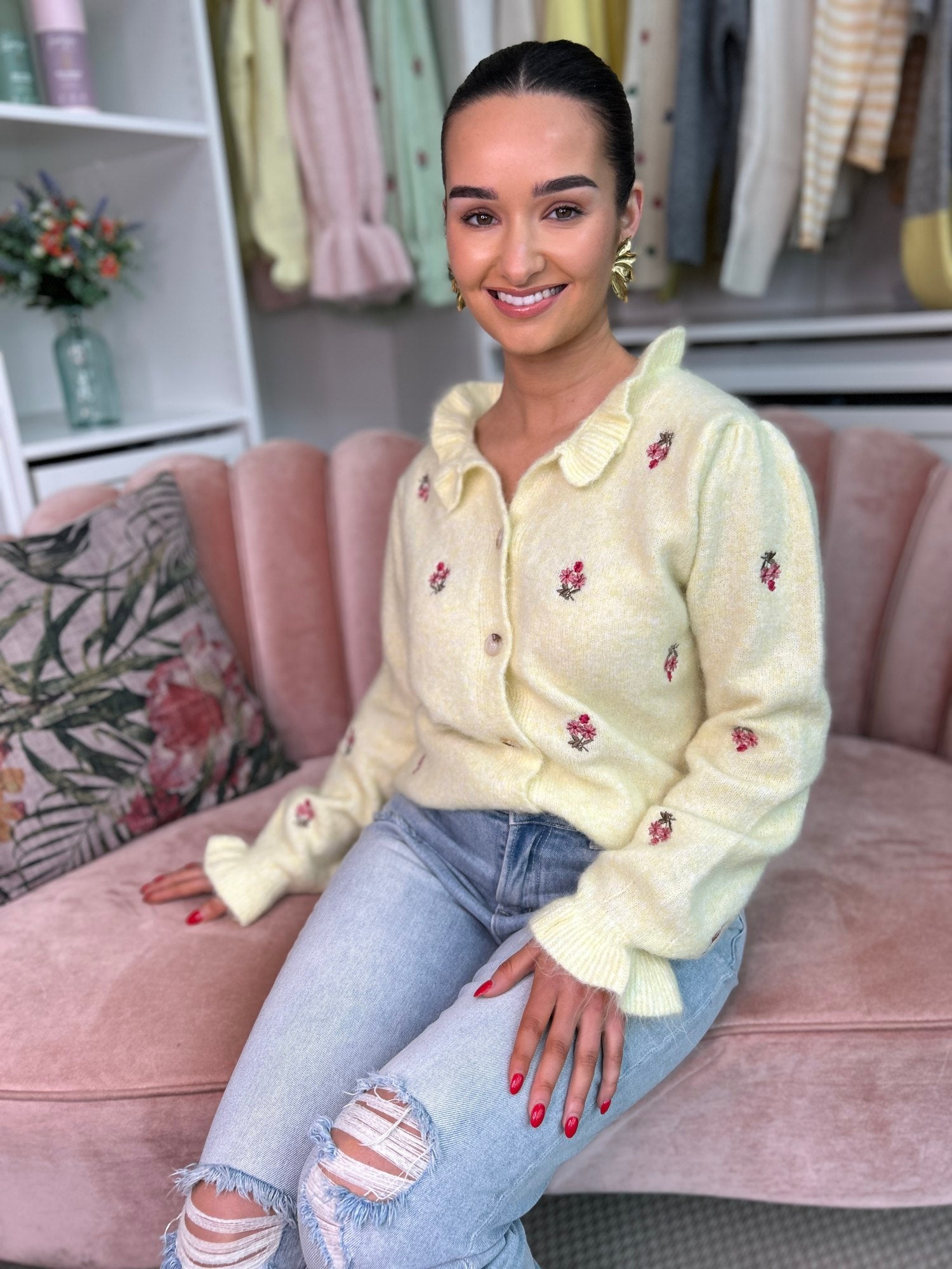 Aria Yellow Cardigan - Image 7