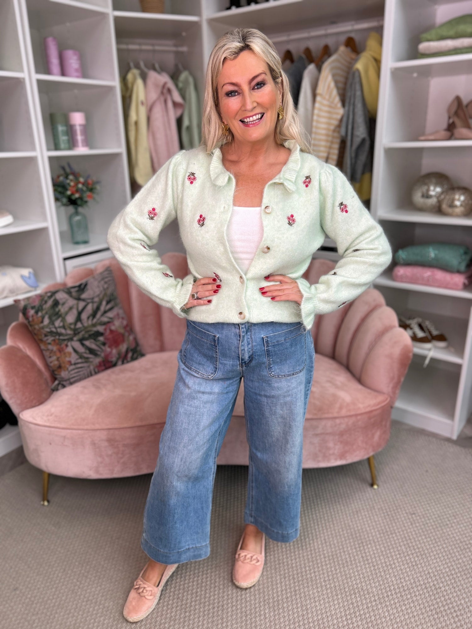 Aria Green Cardigan - Image 6