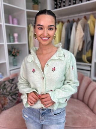 Aria Green Cardigan - Image 7