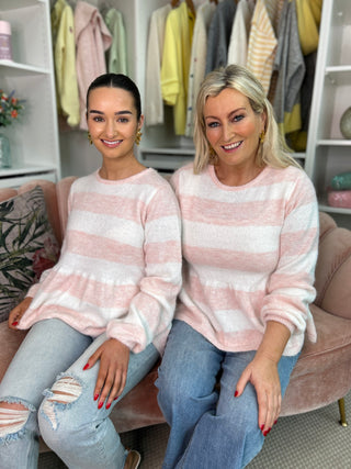 Lila Peplum Jumper Pink - Image unknown