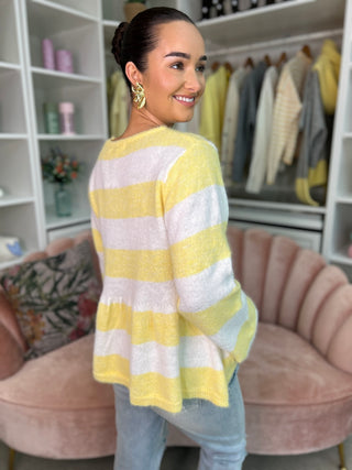 Lila Peplum Jumper Yellow - Image 4