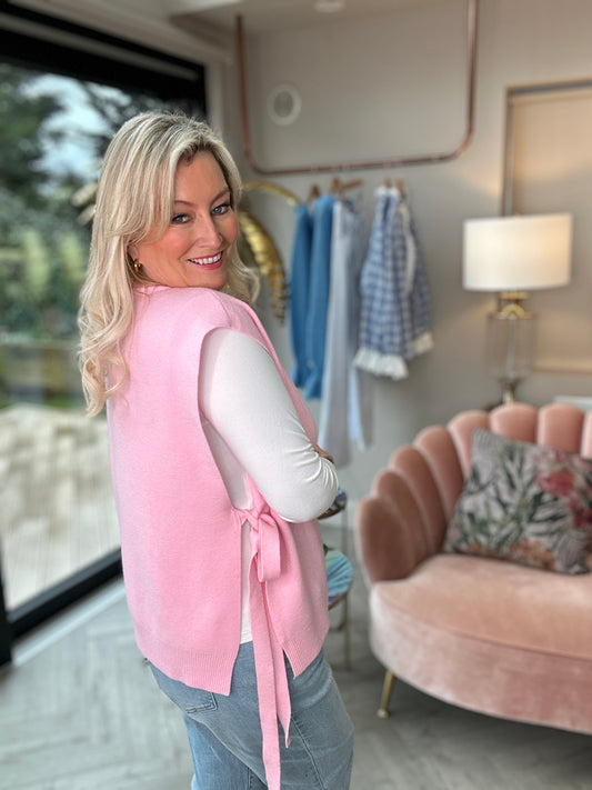 Remi Pink Tie Tank - Image 1