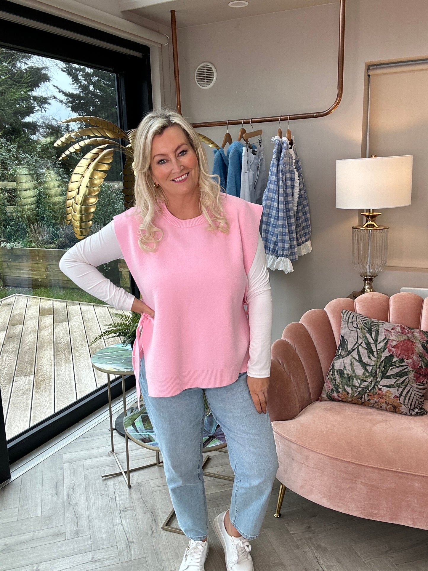 Remi Pink Tie Tank - Image 2