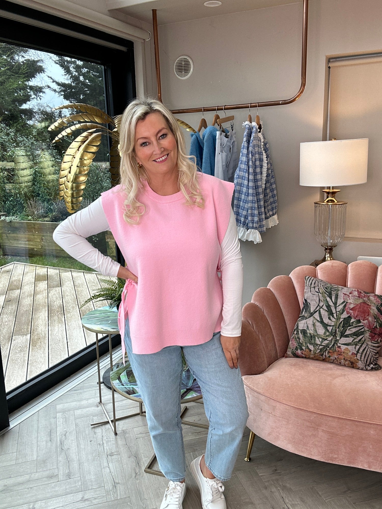 Remi Pink Tie Tank - Image 2