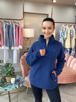 Julia Half Zip Blue - Image 1