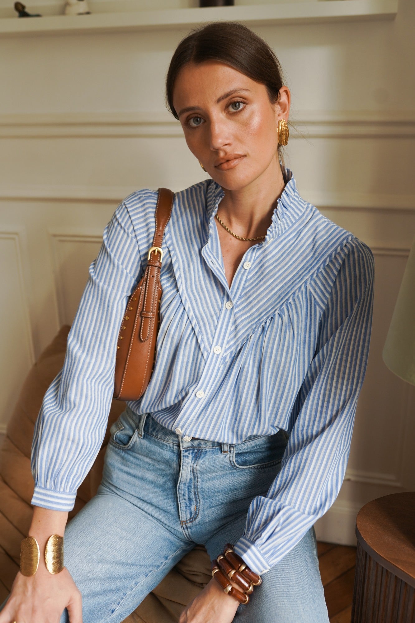 Jude Blue Stripe Shirt - Image 4