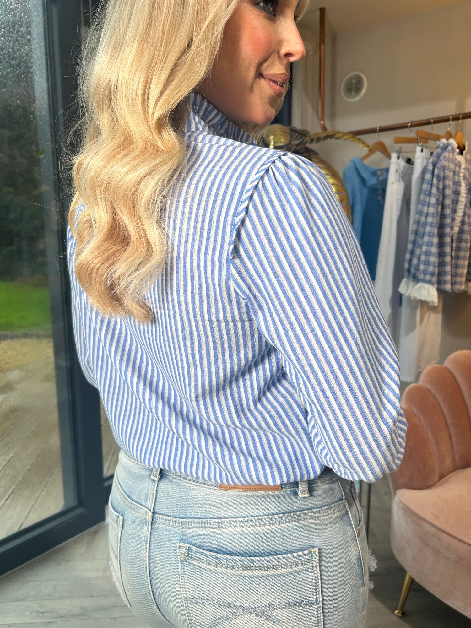 Jude Blue Stripe Shirt - Image 2