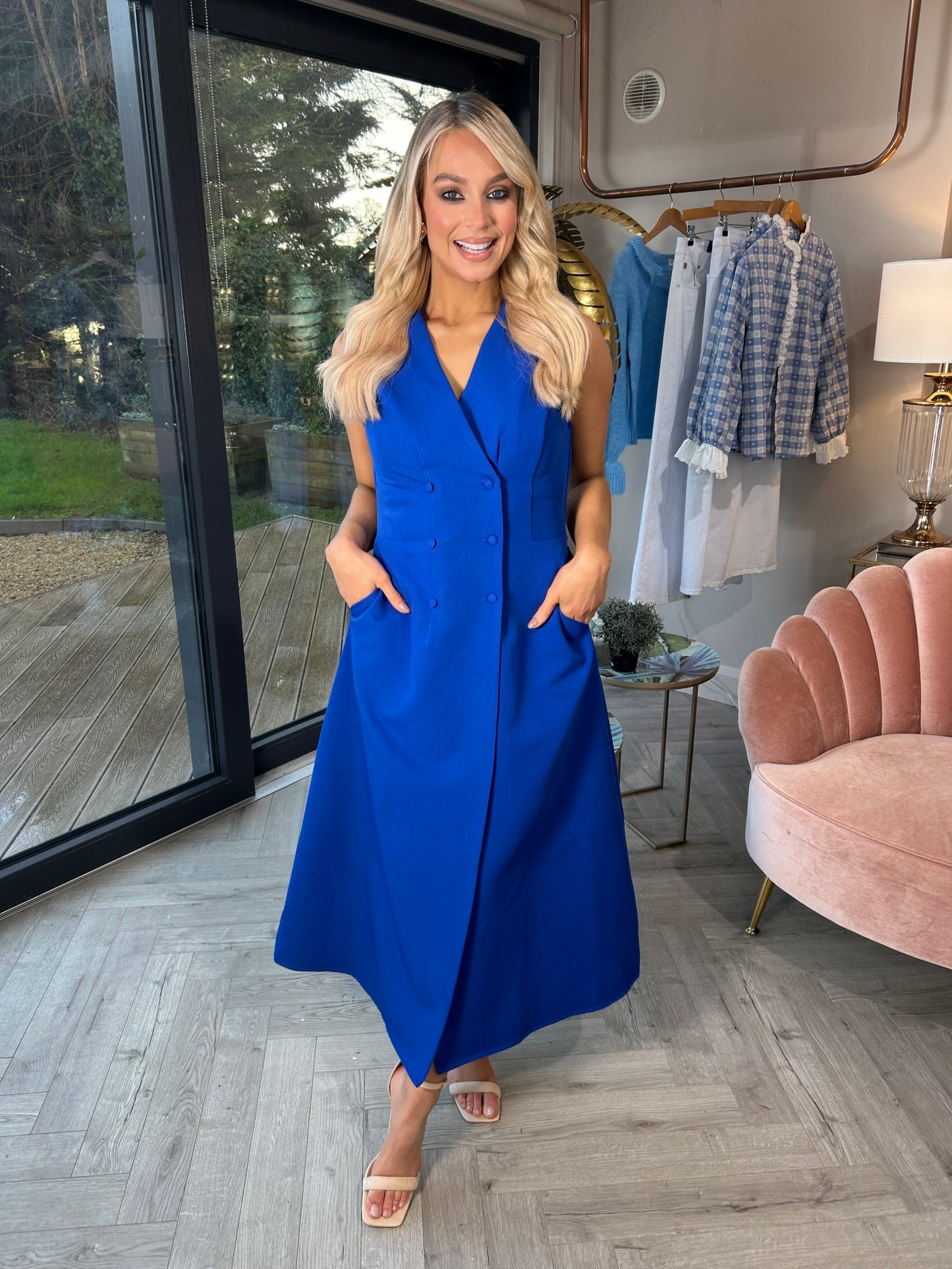 Hazel Dress Capri Blue