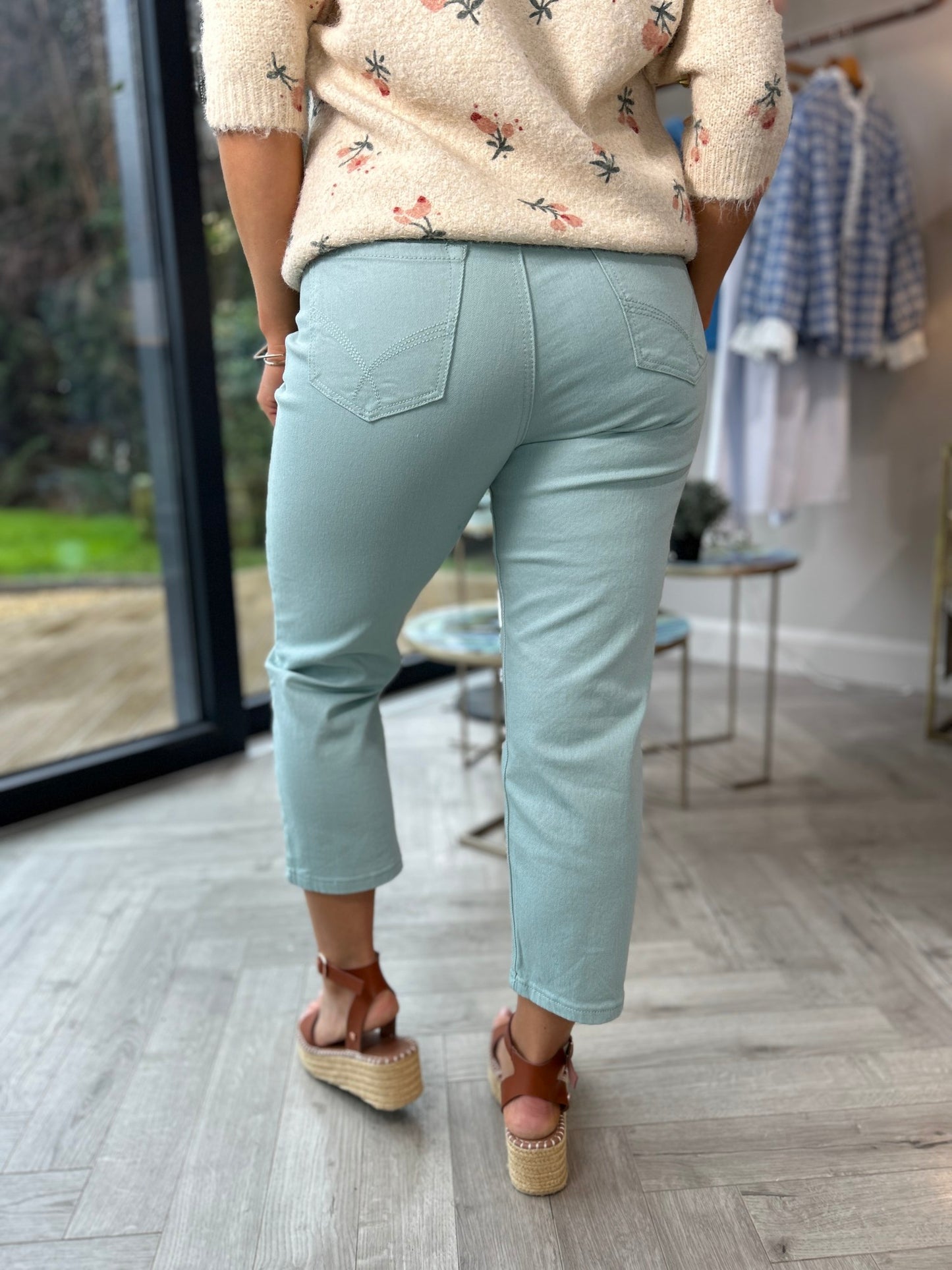 Siobhan Mom Jeans Aqua - Image 3