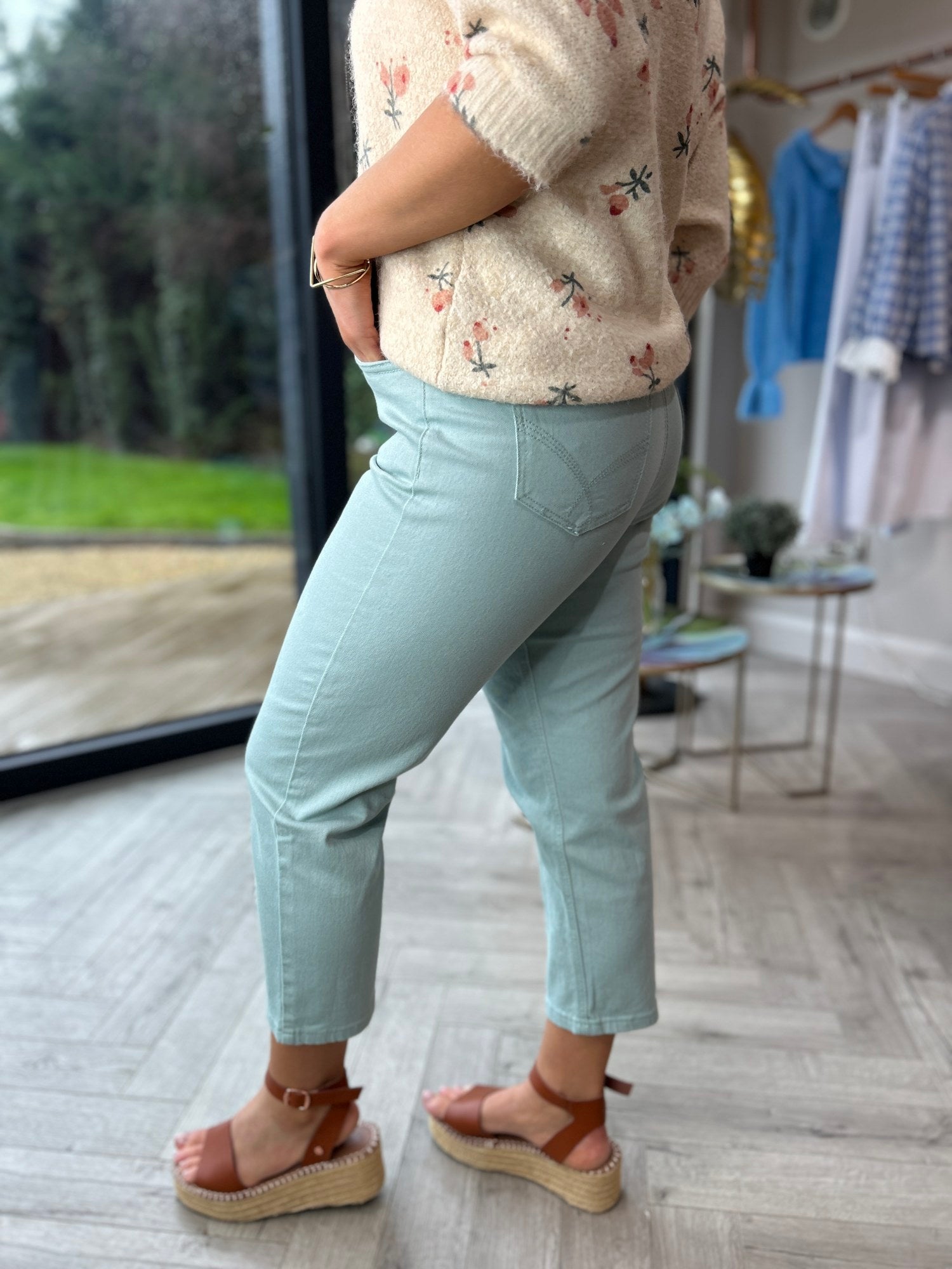 Siobhan Mom Jeans Aqua - Image 2