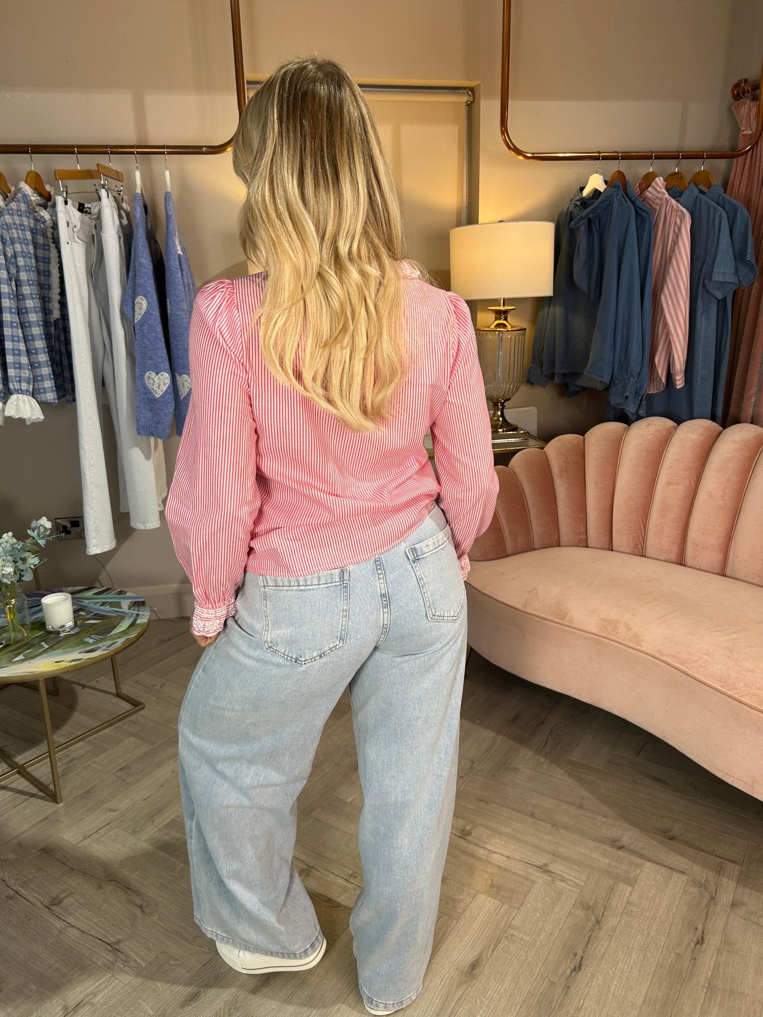 Dawn Red Stripe Shirt - Image 6