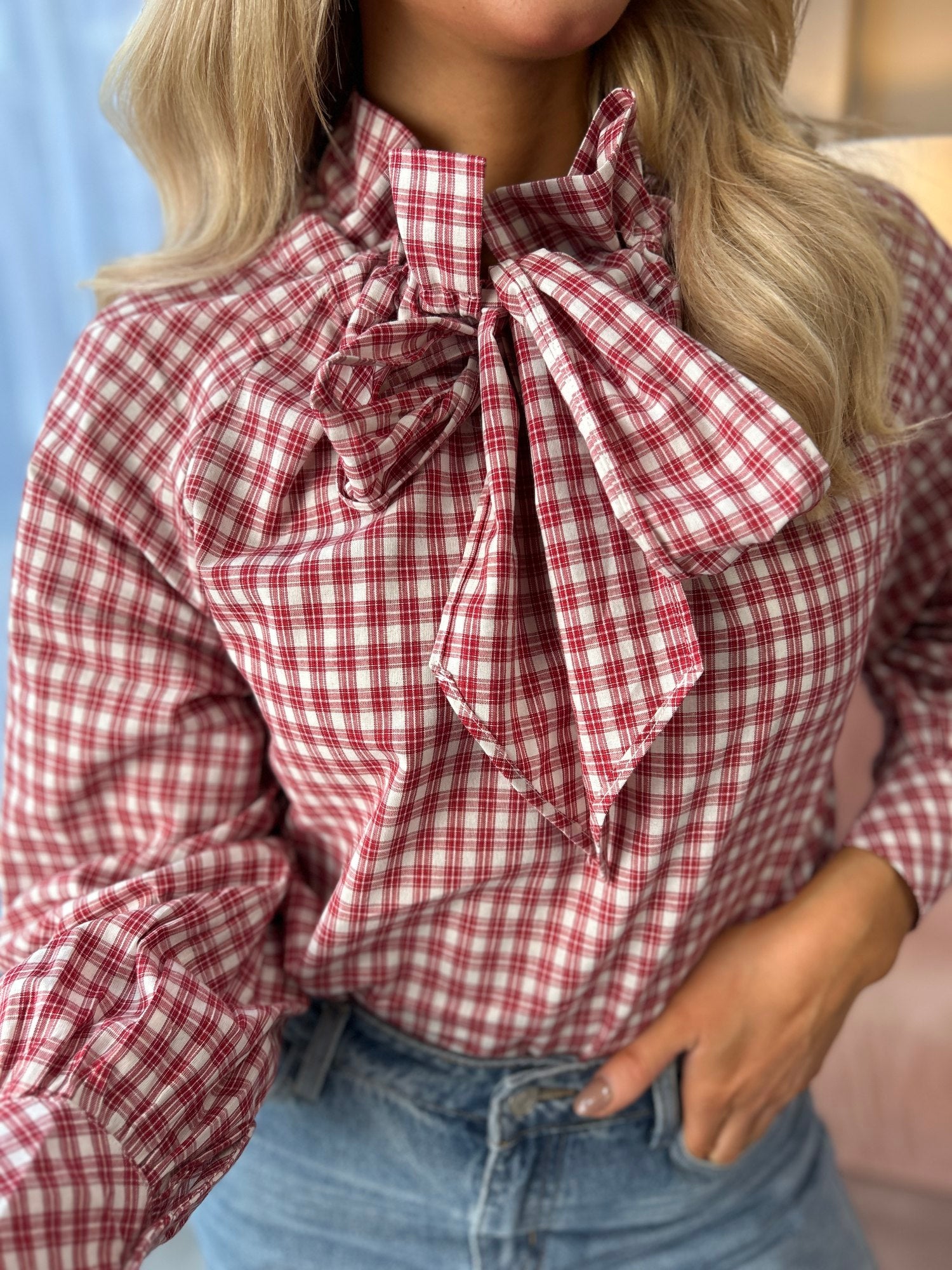 Savannah Check Ruffle Shirt - Image 3